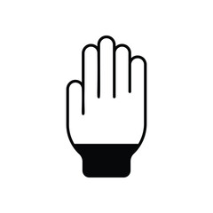 Hand icon isolated on a white background. Vector illustration.