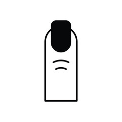 Finger  icon isolated on a white background. Vector illustration.