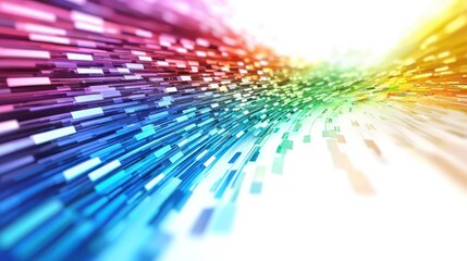 Dynamic survey-based business intelligence analysis data visualization colorful environment abstract viewpoint