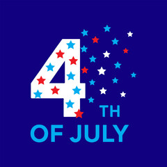 Fourth of July background - American Independence Day vector illustration - 4th of July