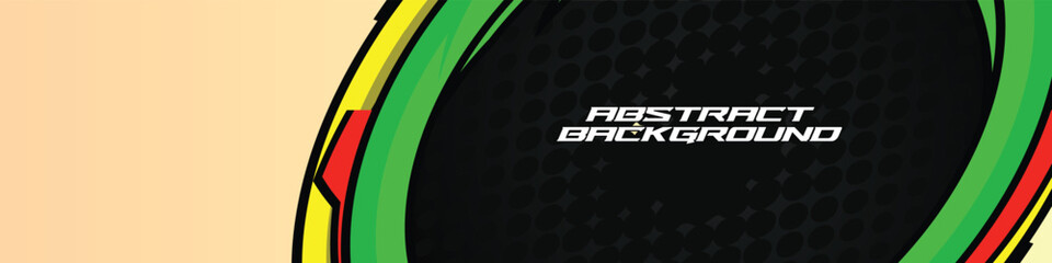 Obraz premium Abstract racing banner vector with dynamic lines and neon colors, perfect for gamers and e-sports themes. High energy and modern design. 