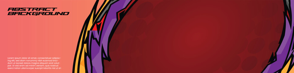 Abstract racing banner vector with dynamic lines and neon colors, perfect for gamers and e-sports themes. High energy and modern design.