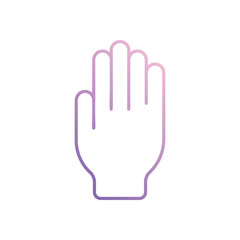 Hand icon isolated on a white background. Vector illustration.