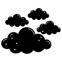 Black and white clouds