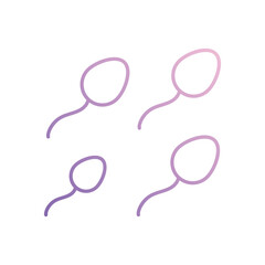 Sperm  icon isolated on a white background. Vector illustration.