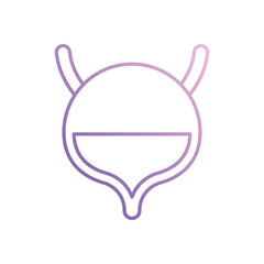 Bladder icon isolated on a white background. Vector illustration.