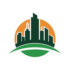Fototapeta premium city skyline logo design vector illustration