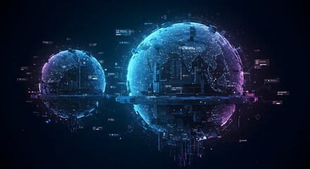Visualizing Global Data Networks with Technological Spheres and Digital Connectivity