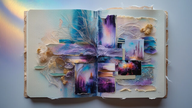 old book cover with flowers magazine