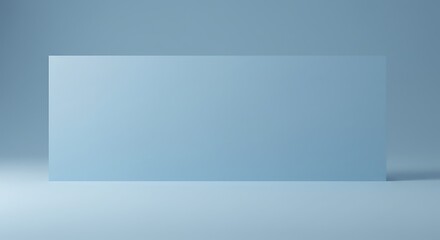 Obraz premium Serene Blue: 3D Rendered Glass Panel AI Generated