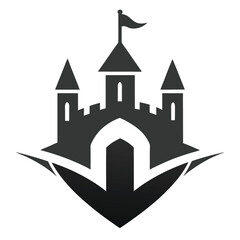 castle logo design vector illustration