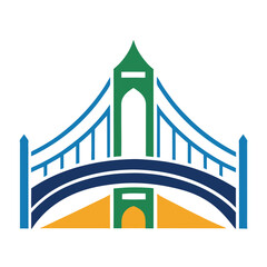 bridge logo design vector illustration