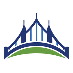 bridge logo design vector illustration