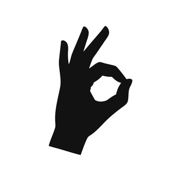 recommend clip art: 
                    OK Hand Gesture Vector Icon Symbol