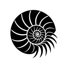 Fossil Silhouette Vector Icon Illustration