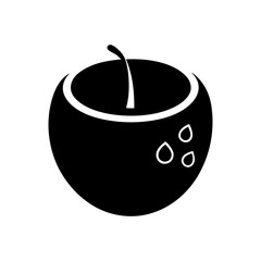 Coconut Logo Icon Vector. Tropical Fruit Food Symbol
