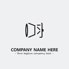 Megaphone illustration black and white for logo company vector image
