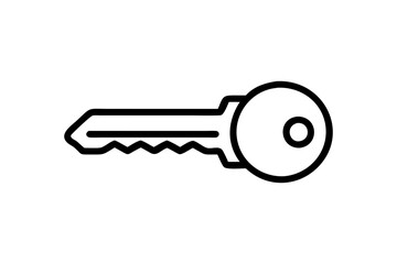  Key Line Icon Vector for Security and Access
