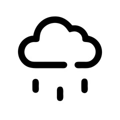  Rain Cloud Line Icon Vector Illustration