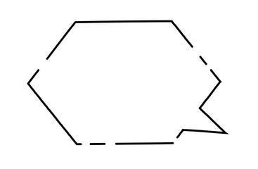 破線の多角形吹き出し
