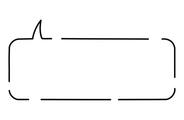 破線の下の角丸の大きな吹き出し