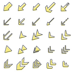 イラスト素材：いろいろ矢印イラストセット	
