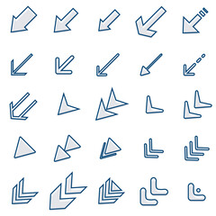 イラスト素材：いろいろ矢印イラストセット	
