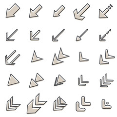 イラスト素材：いろいろ矢印イラストセット	
