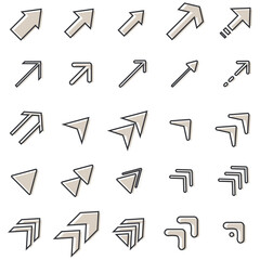 イラスト素材：いろいろ矢印イラストセット	
