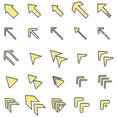 イラスト素材：いろいろ矢印イラストセット	
