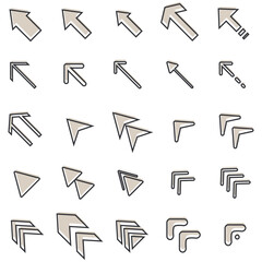 イラスト素材：いろいろ矢印イラストセット	
