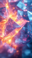 Stunning Crystal Abstract Mobile Wallpaper Glowing Gemstone Wallpaper