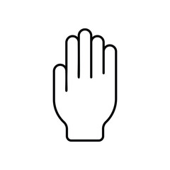 Hand icon isolated on a white background. Vector illustration.