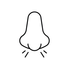 Nose icon isolated on a white background. Vector illustration.