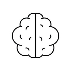 Brain  icon isolated on a white background. Vector illustration.
