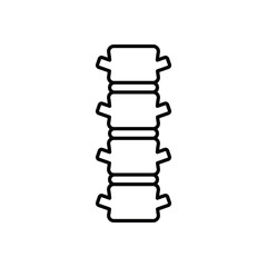 Spine  icon isolated on a white background. Vector illustration.