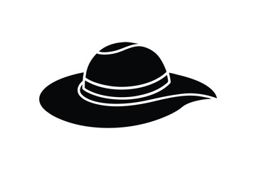 Silhouette design of a sun hat icon sillustration.eps