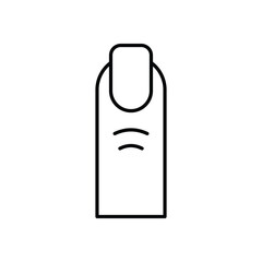 Finger  icon isolated on a white background. Vector illustration.