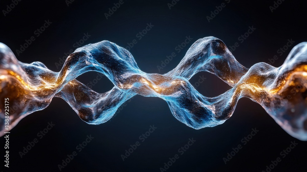 Poster the image is a representation of two people's dna strands intertwined