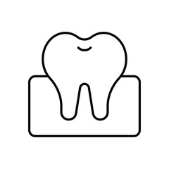 Teeth icon isolated on a white background. Vector illustration.