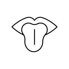 Tongue icon isolated on a white background. Vector illustration.