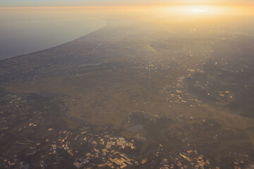 View Over Landscape With Sea and Land Meeting Dec 3 2024