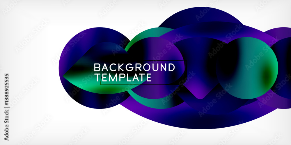 Poster abstract shapes, vibrant colors, smooth gradients. modern design, dynamic composition. perfect for b