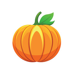 Simple illustration of pumpkin, autumn vegetable