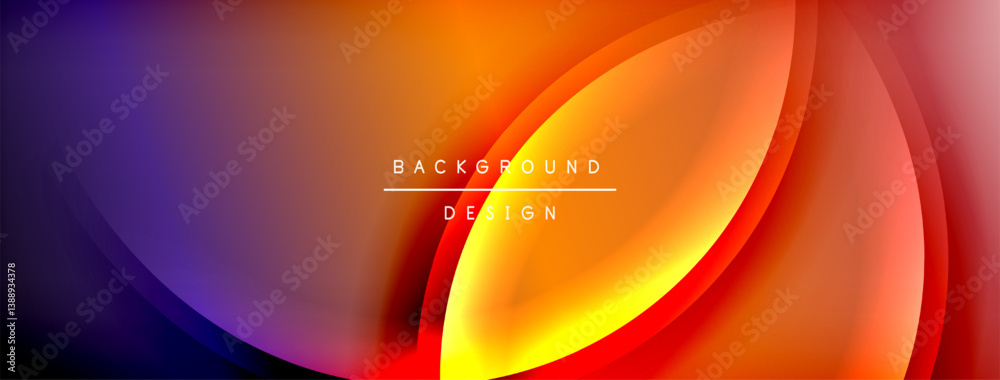 Poster abstract background. smooth lines create flowing shapes. warm colors dominate, transitioning from pu