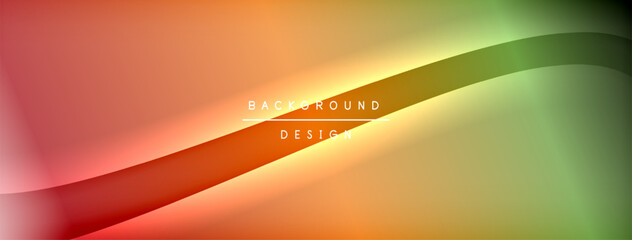 Smooth gradient background. Red, orange, yellow, green hues blend seamlessly. Elegant curves create dynamic visual flow. Perfect backdrop for presentations, websites.