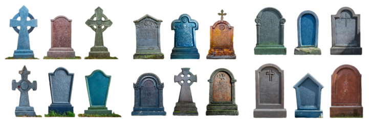 Collection of Various Gravestones