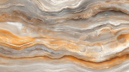 Fototapeta premium Abstract Swirling golden and gray patterns create textured marble-like surface
