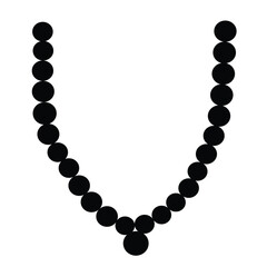 Cute cartoon hand drawn vector Pearl necklaces silhouette.