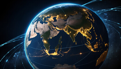 Global Connectivity Over Asia and the Indian Ocean at Night"